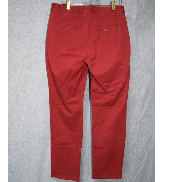 Bonobos Slim Fit Red Stretch Washed Chino Pants 30x30 - Picture 3 of 3